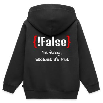 IT Informatik Informatiker Computerarbeit Geschenk - Kinder Premium Organic Zip Hoodie - Schwarz - Hinten - AI Model Kid Male (0cm)