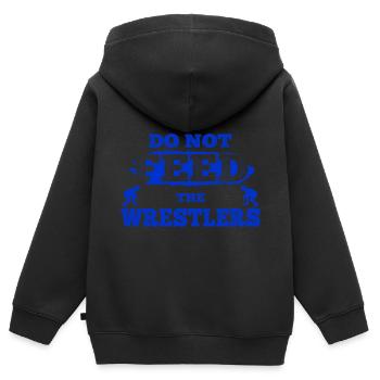 Grappling Martial Arts Wrestling - Kinder Premium Organic Zip Hoodie - Schwarz - Hinten - AI Model Kid Male (0cm)