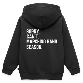 Funny Marching Band Sorry Marching Band Saison - Sweat Premium à capuche zippé enfant bio - noir - Dos - AI Model Kid Male (0cm)