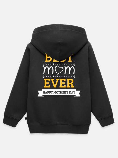 Best Mom Ever - Kinder Premium Organic Zip Hoodie - Schwarz