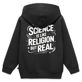 Atheismus Atheist Anti-Religion Agnostiker - Kinder Premium Organic Zip Hoodie - Schwarz - Hinten - AI Model Kid Male (0cm)