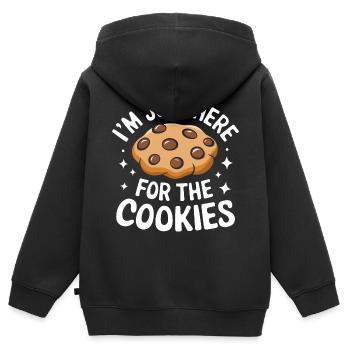 Cookies Cookie Keks Kekse Schokolade - Kinder Premium Organic Zip Hoodie - Schwarz - Hinten - AI Model Kid Male (0cm)