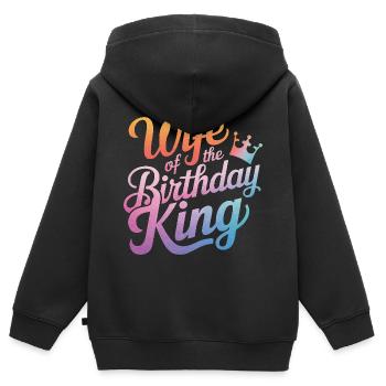 Frau Ehefrau Partnerin Familie Verheiratet - Kinder Premium Organic Zip Hoodie - Schwarz - Hinten - AI Model Kid Male (0cm)