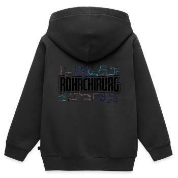 Klempner Anlagenmechaniker Installateur Klempner - Kinder Premium Organic Zip Hoodie - Schwarz - Hinten - AI Model Kid Male (0cm)