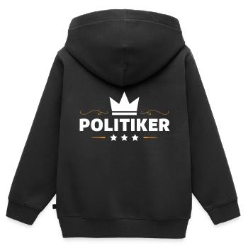 Politiker Beruf - Kinder Premium Organic Zip Hoodie - Schwarz - Hinten - AI Model Kid Male (0cm)