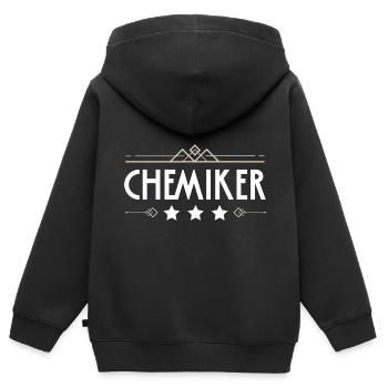 Chemiker Beruf - Kinder Premium Organic Zip Hoodie - Schwarz - Hinten - AI Model Kid Male (0cm)