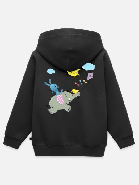 KiKANiNCHEN Reitet Auf Elefant - Kinder Premium Organic Zip Hoodie - 