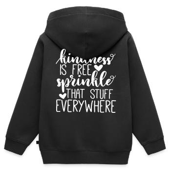 Freundlichkeit T-Shirt - Kinder Premium Organic Zip Hoodie - Schwarz - Hinten - AI Model Kid Male (0cm)