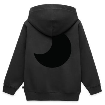 Lune Halloween - Sweat Premium à capuche zippé enfant bio - noir - Dos - AI Model Kid Male (0cm)