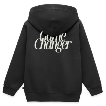 Game Changer - Kinder Premium Organic Zip Hoodie - Schwarz - Hinten - AI Model Kid Male (0cm)