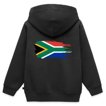 République Afrique du Sud Idée de cadeau - Sweat Premium à capuche zippé enfant bio - noir - Dos - AI Model Kid Male (0cm)