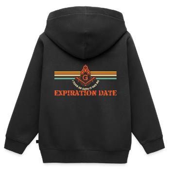 Angles et boussoles maçonniques FRANC-maçon Prince Hall - Sweat Premium à capuche zippé enfant bio - noir - Dos - AI Model Kid Male (0cm)