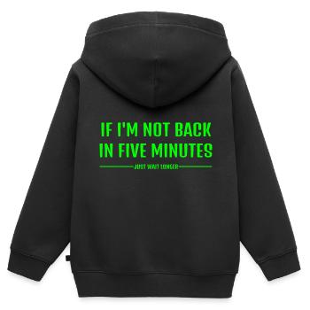 Witzige Sprüche cool Teen Teenager Teenie Teens - Kinder Premium Organic Zip Hoodie - Schwarz - Hinten - AI Model Kid Male (0cm)