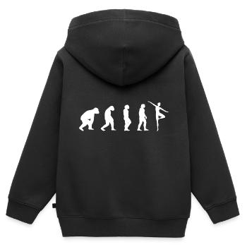 Cours de danse Danse Jeune Ballet Homme Ballerine Danseur - Sweat Premium à capuche zippé enfant bio - noir - Dos - AI Model Kid Male (0cm)