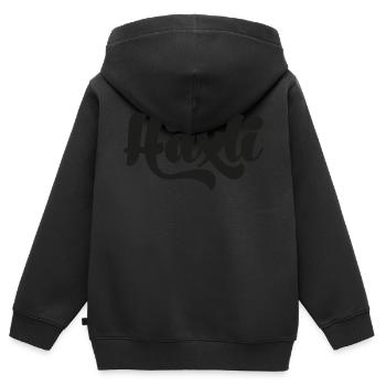 Häxli Berndeutsch Schweiz Baby Schweizer - Kinder Premium Organic Zip Hoodie - Schwarz - Hinten - AI Model Kid Male (0cm)