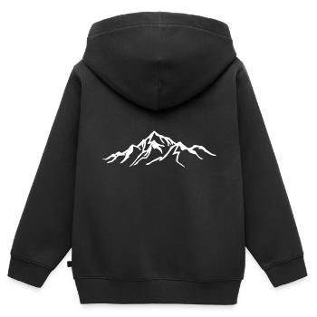 Mountain Hiking Mountains Mountaineering Hiking Mountains Mountains - Kids Premium Organic Zip-up Hoodie - black - Back - AI Model Kid Male (0cm)