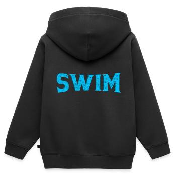 Nager - Sweat Premium à capuche zippé enfant bio - noir - Dos - AI Model Kid Male (0cm)