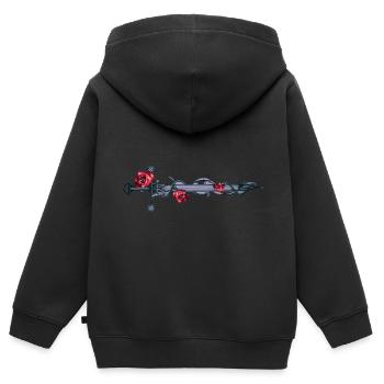 Mittelalter Schwertkunst - Kinder Premium Organic Zip Hoodie - Schwarz - Hinten - AI Model Kid Male (0cm)