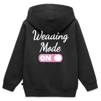 Wedding Fashion On - Engagement Marriage - Kids Premium Organic Zip-up Hoodie - black - Back - AI Model Kid Male (0cm)