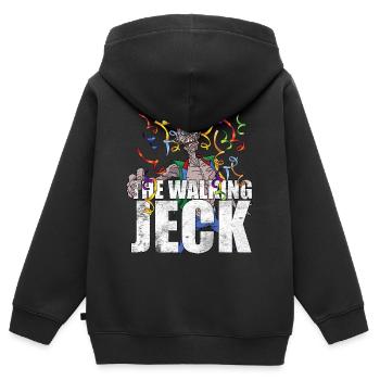 The Walking Jeck Karneval Bestseller Shirt - Kinder Premium Organic Zip Hoodie - Schwarz - Hinten - AI Model Kid Male (0cm)