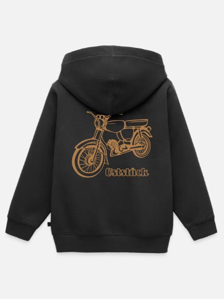 Simson Oststück - Kinder Premium Organic Zip Hoodie - Schwarz