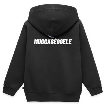 Muggaseggele Schwaben Schwoba Schwäbische Sprüche - Kinder Premium Organic Zip Hoodie - Schwarz - Hinten - AI Model Kid Male (0cm)