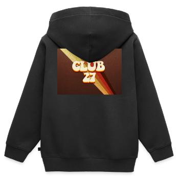 Club 27 - Sweat Premium à capuche zippé enfant bio - noir - Dos - AI Model Kid Male (0cm)