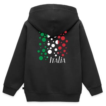 Italia Bubbles - Kinder Premium Organic Zip Hoodie - Schwarz - Hinten - AI Model Kid Male (0cm)