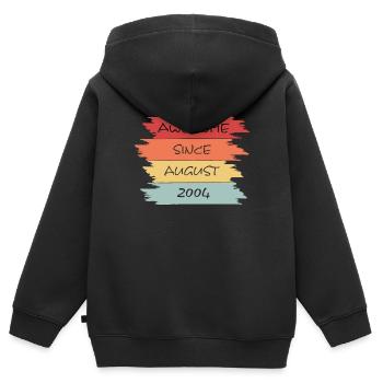 Awesome Since August 2004 - Kinder Premium Organic Zip Hoodie - Schwarz - Hinten - AI Model Kid Male (0cm)