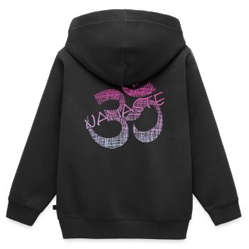 Namaste - Kinder Premium Organic Zip Hoodie - Schwarz - Hinten - AI Model Kid Male (0cm)