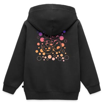 Namaste - Kinder Premium Organic Zip Hoodie - Schwarz - Hinten - AI Model Kid Male (0cm)
