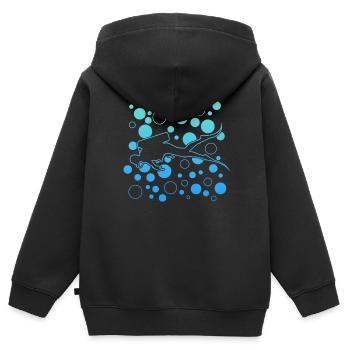 diving scuba diver - Kinder Premium Organic Zip Hoodie - Schwarz - Hinten - AI Model Kid Male (0cm)
