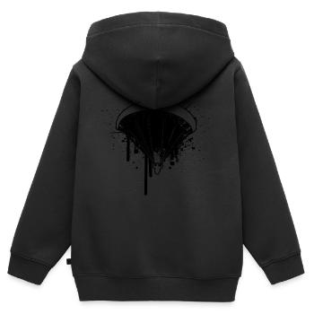 Parapente Parapente Parapente Parapente - Sweat Premium à capuche zippé enfant bio - noir - Dos - AI Model Kid Male (0cm)