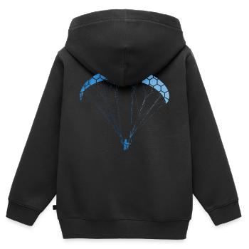 Parapente Hommes Parapente Parapente Parapente - Sweat Premium à capuche zippé enfant bio - noir - Dos - AI Model Kid Male (0cm)