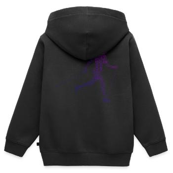 Walken Nordic Walking Walker Damen Walking - Kinder Premium Organic Zip Hoodie - Schwarz - Hinten - AI Model Kid Male (0cm)