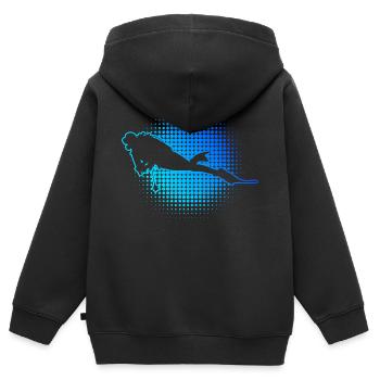 Diving Diver Scuba Diver Diver Men - Kids Premium Organic Zip-up Hoodie - black - Back - AI Model Kid Male (0cm)