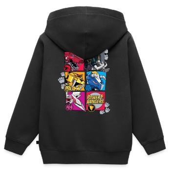 Power Rangers Alle Fünf Zords - Kinder Premium Organic Zip Hoodie - Schwarz - Hinten - AI Model Kid Male (0cm)