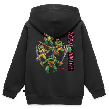TMNT Mutant Mayhem Team Turtles - Sweat Premium à capuche zippé enfant bio - noir - Dos - AI Model Kid Male (0cm)