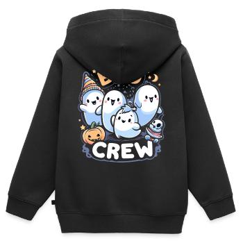 Buh-Crew - Kinder Premium Organic Zip Hoodie - Schwarz - Hinten - AI Model Kid Male (0cm)