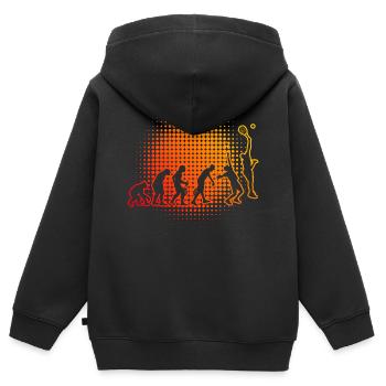 Raquette de padel Raquette Sport Hommes Femmes - Sweat Premium à capuche zippé enfant bio - noir - Dos - AI Model Kid Male (0cm)