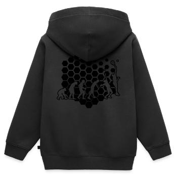 Raquette Sports Paddle Court Paddle Paddle Raquette - Sweat Premium à capuche zippé enfant bio - noir - Dos - AI Model Kid Male (0cm)