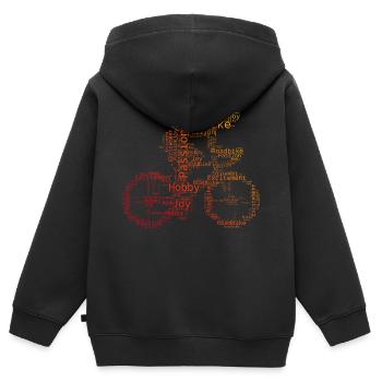 Vélo de route Vélo de route Vélo de route Vélo de route - Sweat Premium à capuche zippé enfant bio - noir - Dos - AI Model Kid Male (0cm)