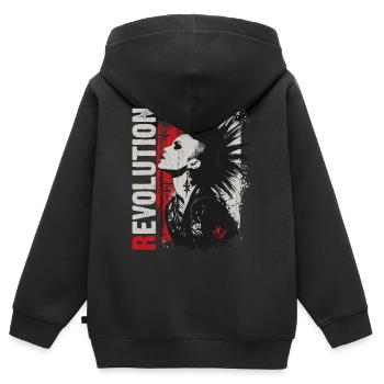 Punkrock Mädchen Revolution - Kinder Premium Organic Zip Hoodie - Schwarz - Hinten - AI Model Kid Male (0cm)