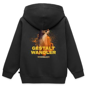 Woodwalkers Film Gestaltwandler  - Kinder Premium Organic Zip Hoodie - Schwarz - Hinten - AI Model Kid Male (0cm)