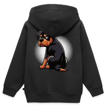 Rottweiler Rottweiler Owner Rottweiler Lovers - Kids Premium Organic Zip-up Hoodie - black - Back - AI Model Kid Male (0cm)