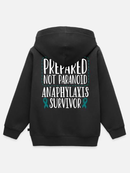 Anaphylaxie Überlebt - Kinder Premium Organic Zip Hoodie - Schwarz