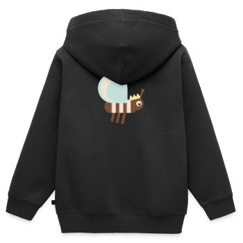 Queen Bee (autumn animals) - Kids Premium Organic Zip-up Hoodie - black - Back - AI Model Kid Male (0cm)