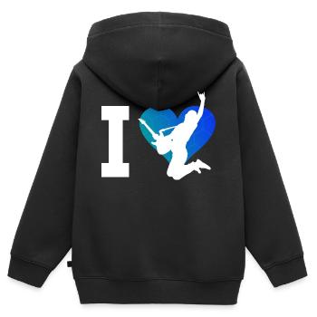 Guitar Gitarre Egitarre akustische gitarre - Kinder Premium Organic Zip Hoodie - Schwarz - Hinten - AI Model Kid Male (0cm)