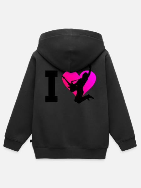 Guitar Electric guitar Guitar classical guitar - Kids Premium Organic Zip-up Hoodie - black