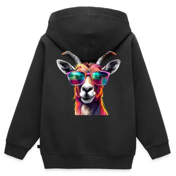 Antilopen Sonnenbrille - Kinder Premium Organic Zip Hoodie - Schwarz - Hinten - AI Model Kid Male (0cm)